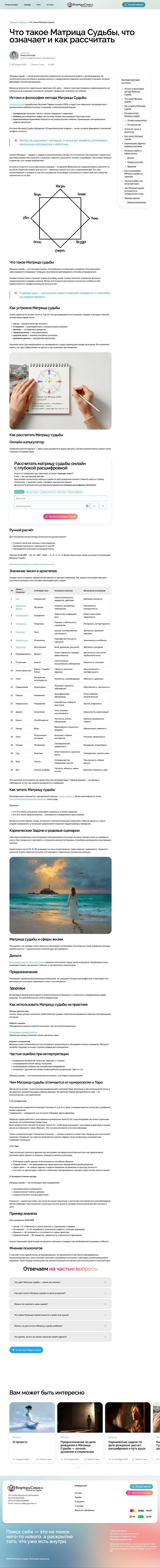 Блог: страница статьи